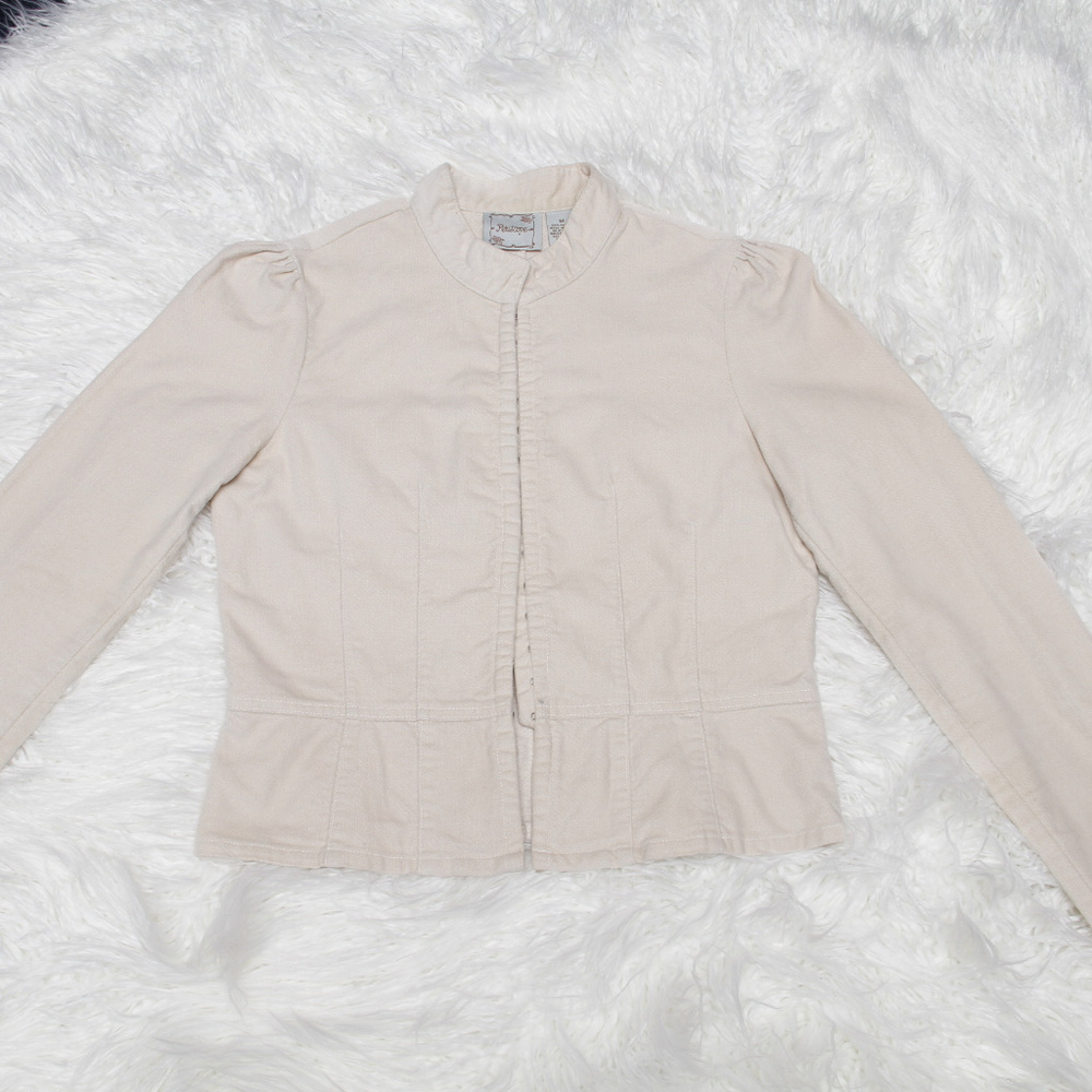 Periscope beige woman blazer size M long sleeve
